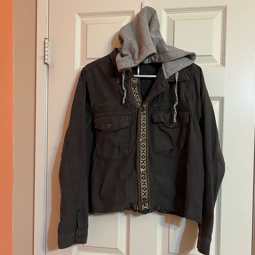 FREE PEOPLE Weekend Wanderer Hooded Jacket size Medium